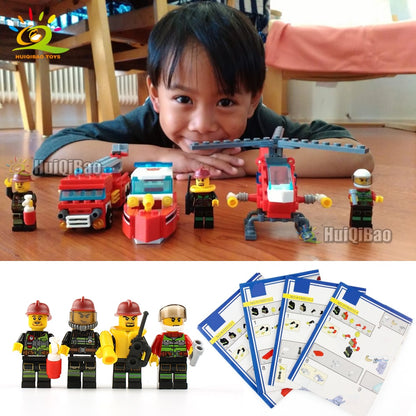 DIY Firefighting Building Blocks Set (348 Pieces) by HitMyNeed