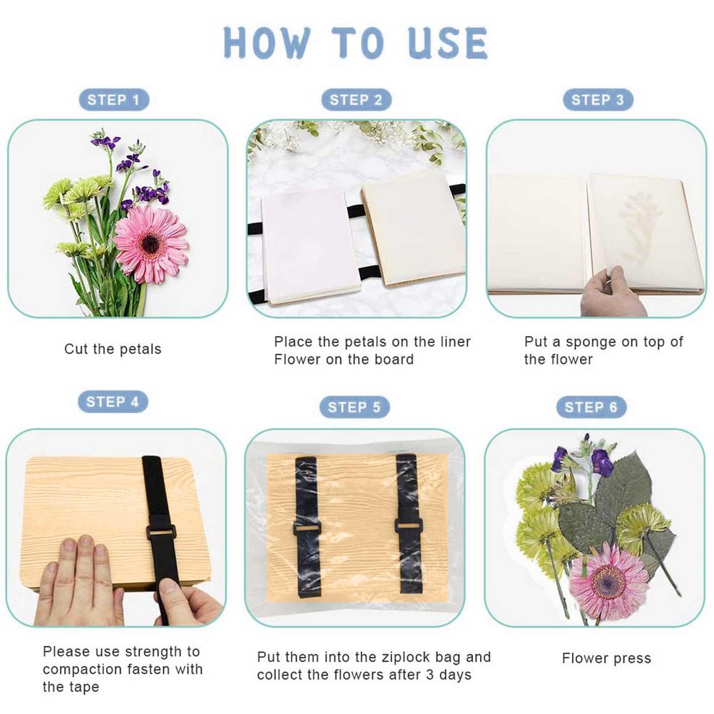 DIY Flower Press Kit 24pcs - 6-Layer Wooden Set by HitMyNeed