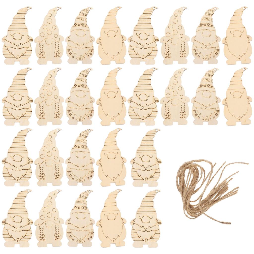 DIY Hanging Wooden Gnome Ornaments, 40-Pack by HitMyNeed