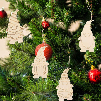 DIY Hanging Wooden Gnome Ornaments, 40-Pack by HitMyNeed