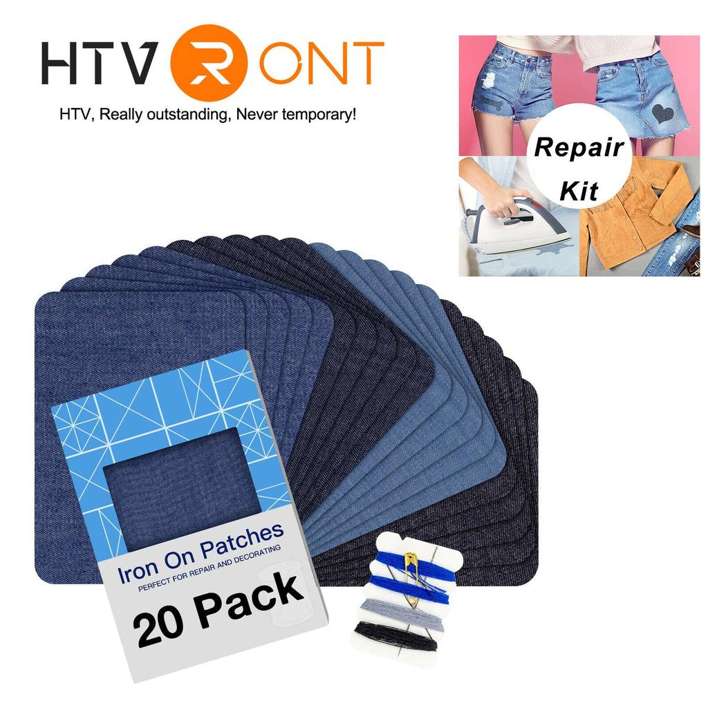 DIY Iron-On Denim Repair Patches (20 Pack) by HitMyNeed