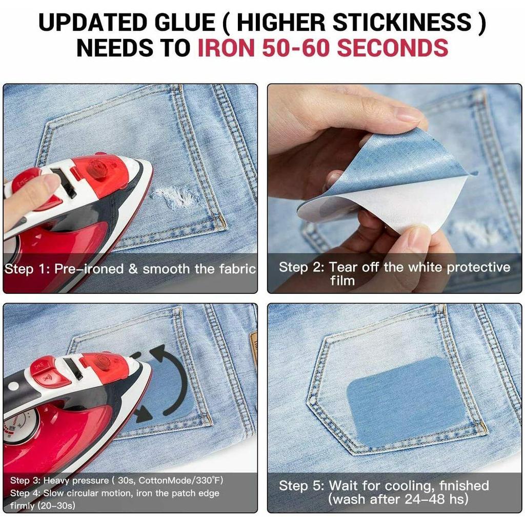 DIY Iron-On Denim Repair Patches (20 Pack) by HitMyNeed