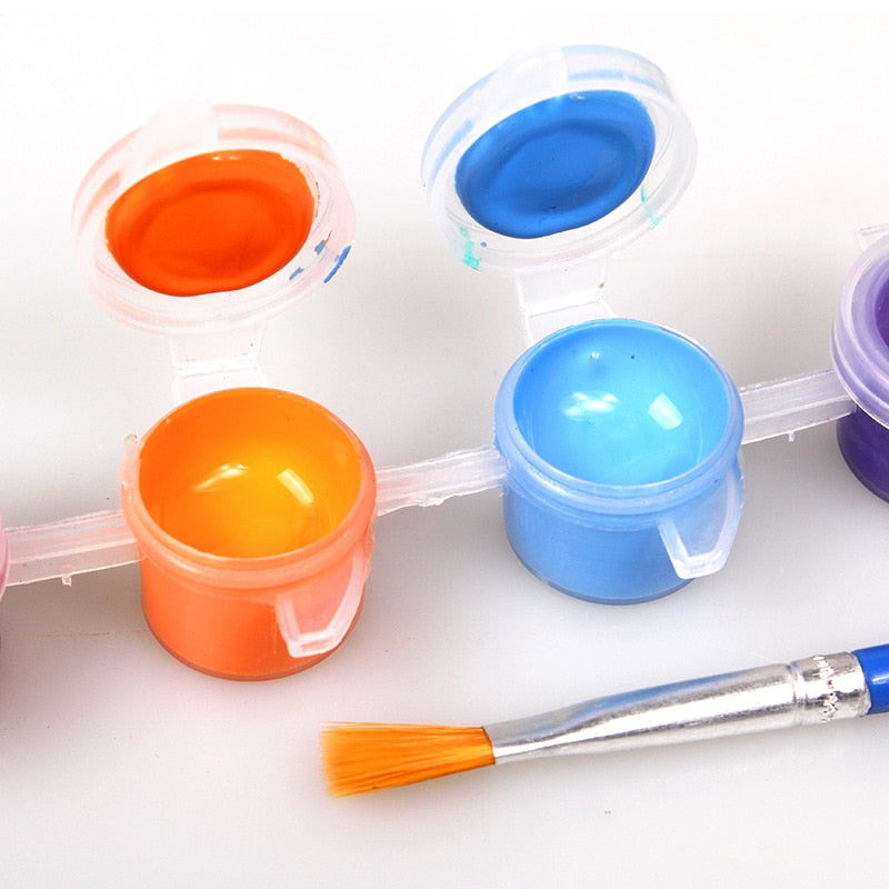 DIY Kids Painting Set with Gouache and Brushes by HitMyNeed