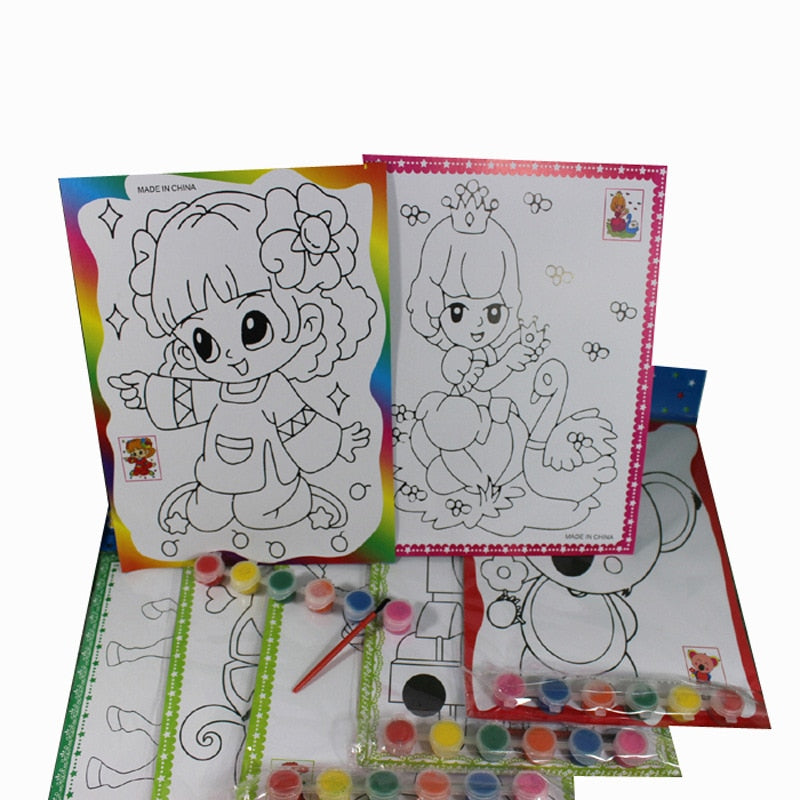 DIY Kids Painting Set with Gouache and Brushes by HitMyNeed