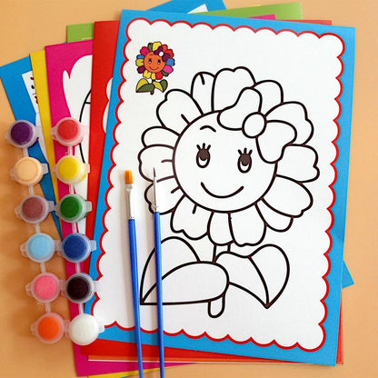 DIY Kids Painting Set with Gouache and Brushes by HitMyNeed