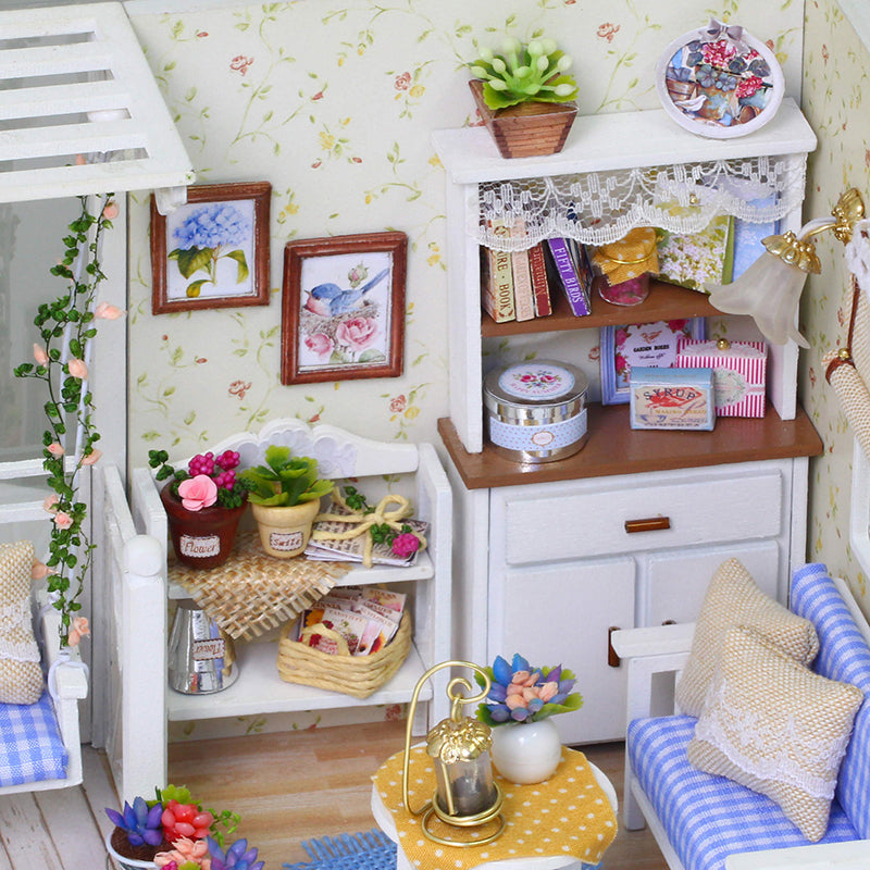 DIY Miniature Dollhouse Kit with LED Lights by HitMyNeed