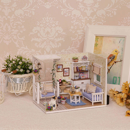 DIY Miniature Dollhouse Kit with LED Lights by HitMyNeed