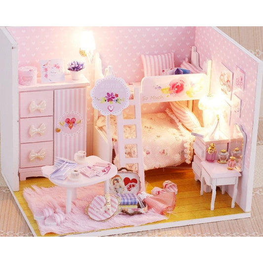 DIY Miniature Dollhouse Puzzle Kit with LED Light by HitMyNeed