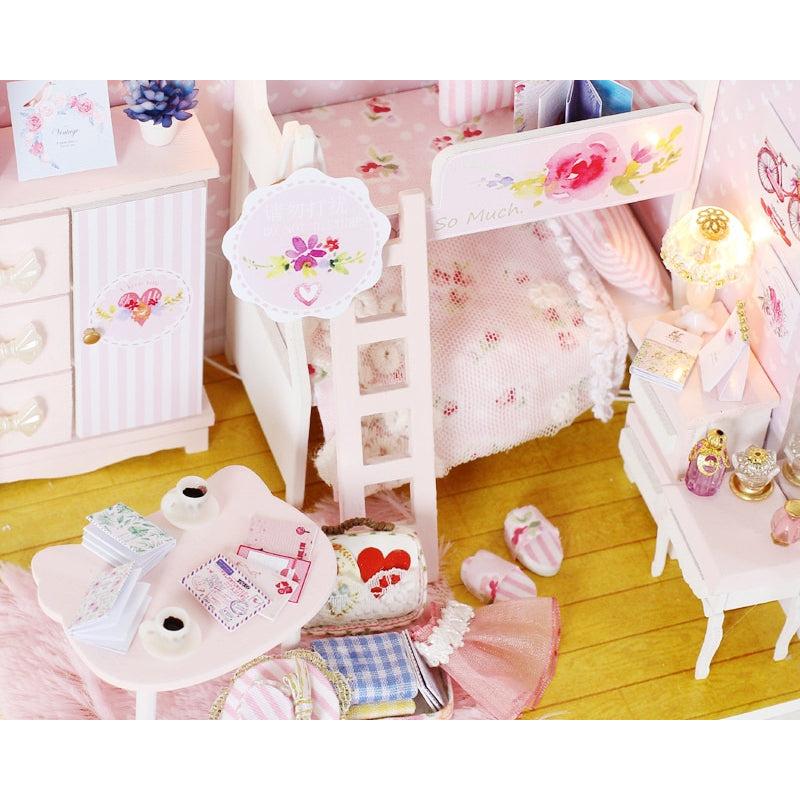 DIY Miniature Dollhouse Puzzle Kit with LED Light by HitMyNeed