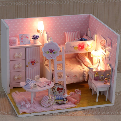 DIY Miniature Dollhouse Puzzle Kit with LED Light by HitMyNeed