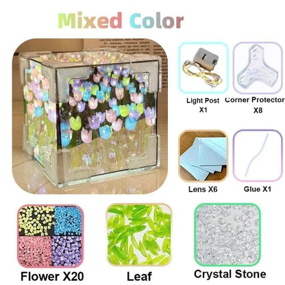 DIY Tulip Mirror Cube Night Light Bedroom Lamp by HitMyNeed