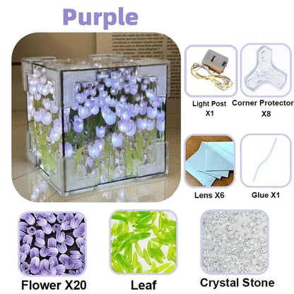 DIY Tulip Mirror Cube Night Light Bedroom Lamp by HitMyNeed