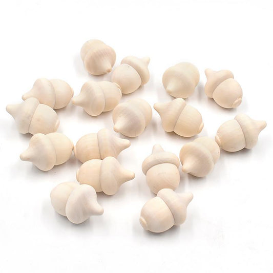 DIY Unfinished Blank Wood Acorns (Set of 10) by HitMyNeed