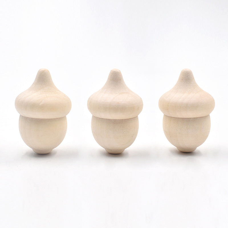 DIY Unfinished Blank Wood Acorns (Set of 10) by HitMyNeed