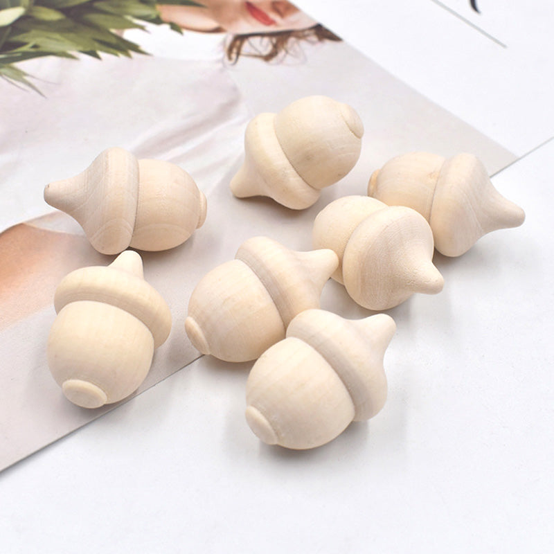 DIY Unfinished Blank Wood Acorns (Set of 10) by HitMyNeed