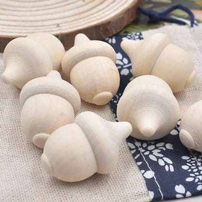 DIY Unfinished Blank Wood Acorns (Set of 10) by HitMyNeed