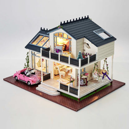 DIY Vintage Miniature Dollhouse Kit with Furniture by HitMyNeed