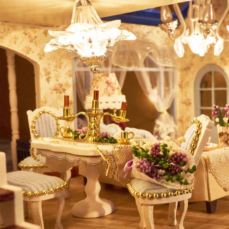 DIY Vintage Miniature Dollhouse Kit with Furniture by HitMyNeed