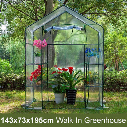 DIY Walk-In Greenhouse Plant Shelter with Racks by HitMyNeed