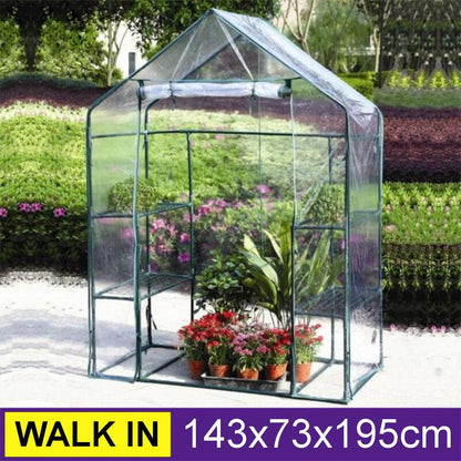 DIY Walk-In Greenhouse Plant Shelter with Racks by HitMyNeed