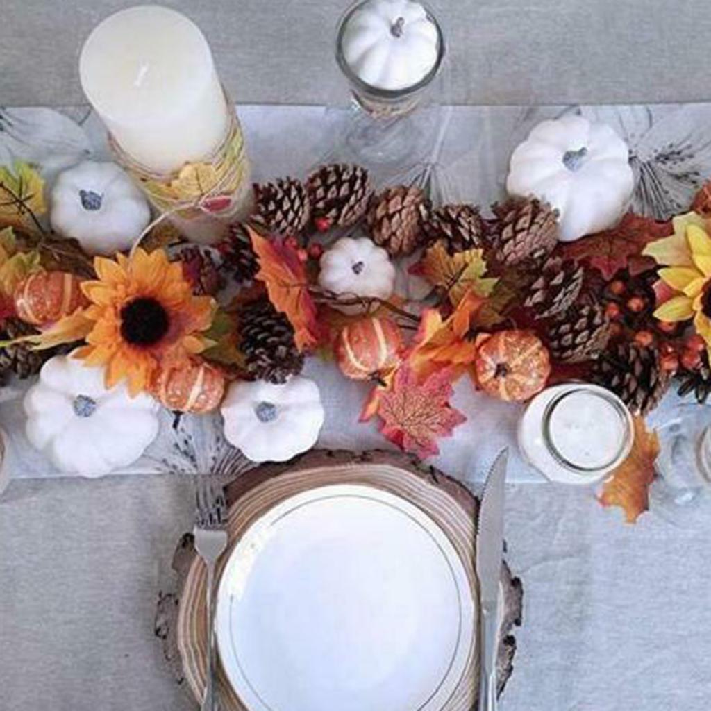 DIY White Foam Pumpkins Set (12 Pack) by HitMyNeed