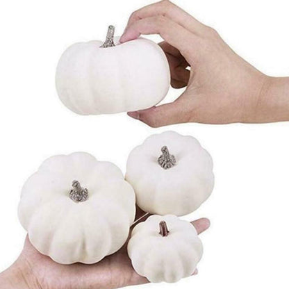 DIY White Foam Pumpkins Set (12 Pack) by HitMyNeed