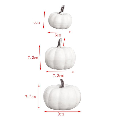 DIY White Foam Pumpkins Set (12 Pack) by HitMyNeed