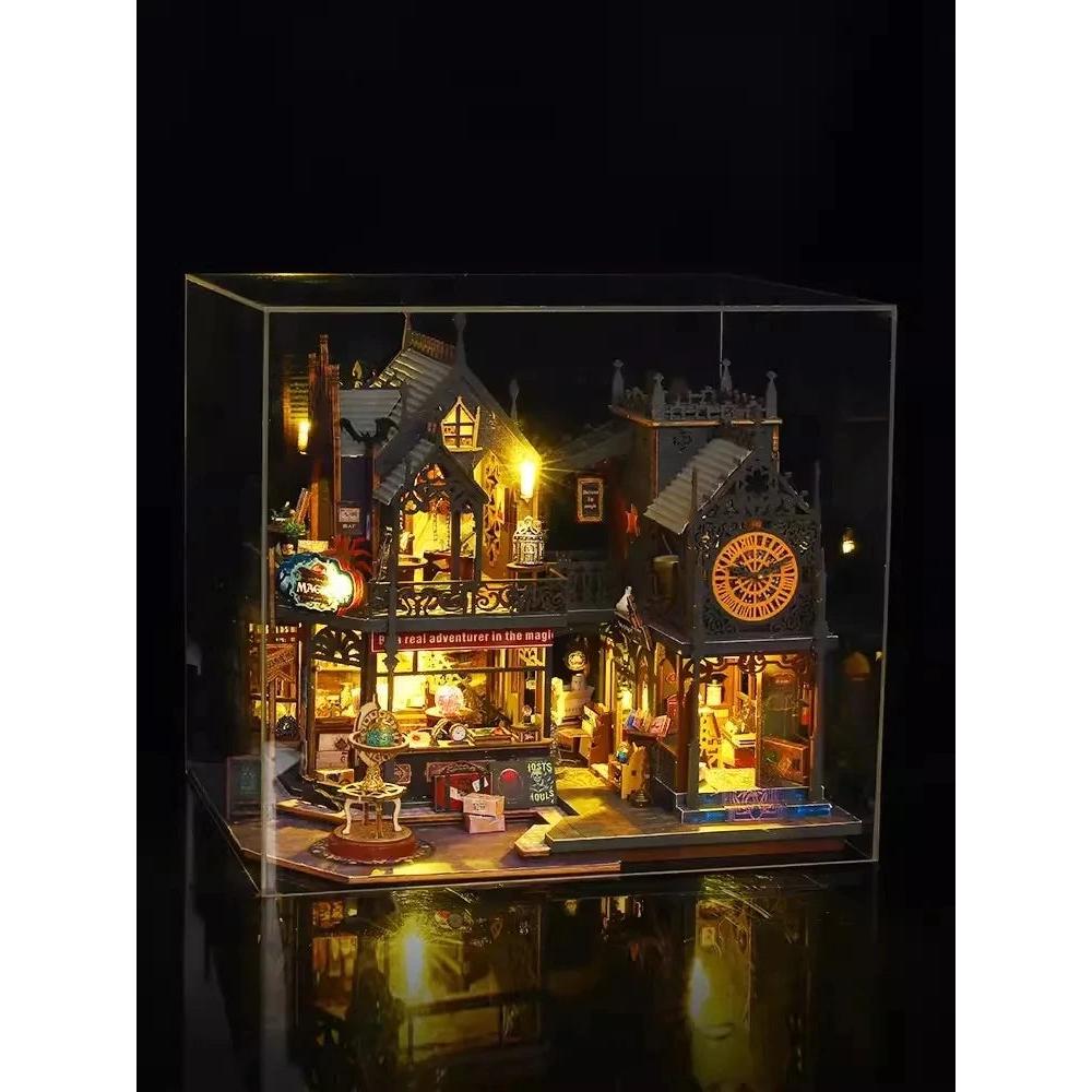 DIY Wooden Dollhouse Kit with Miniature Furniture by HitMyNeed