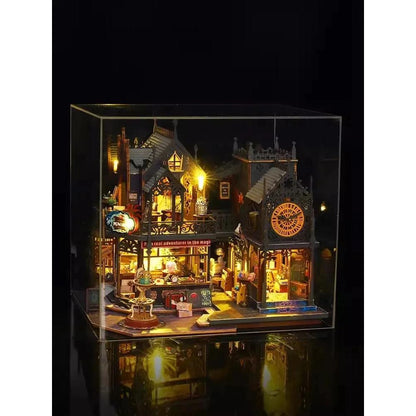 DIY Wooden Dollhouse Kit with Miniature Furniture by HitMyNeed