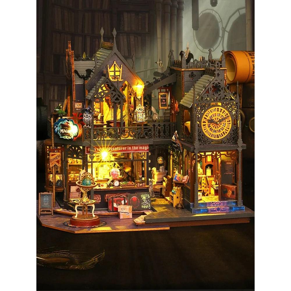 DIY Wooden Dollhouse Kit with Miniature Furniture by HitMyNeed