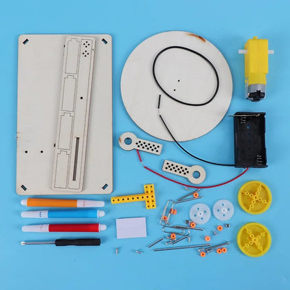 DIY Wooden Electric Plotter Robot STEM Drawing Kit by HitMyNeed