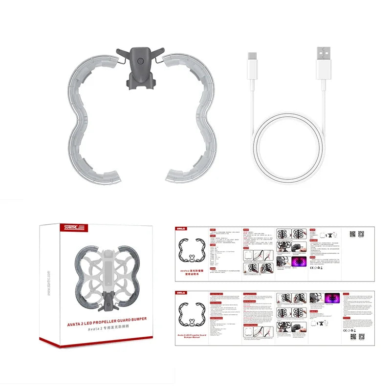 DJI Avata 2 LED Propeller Guard Luminous Bumper by HitMyNeed