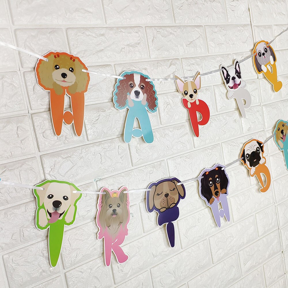 Dog Birthday Banner Party Decor for Pet Celebrations by HitMyNeed