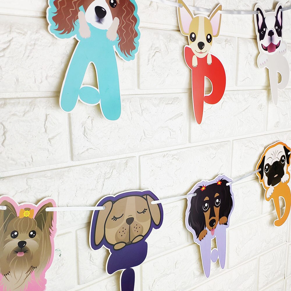 Dog Birthday Banner Party Decor for Pet Celebrations by HitMyNeed