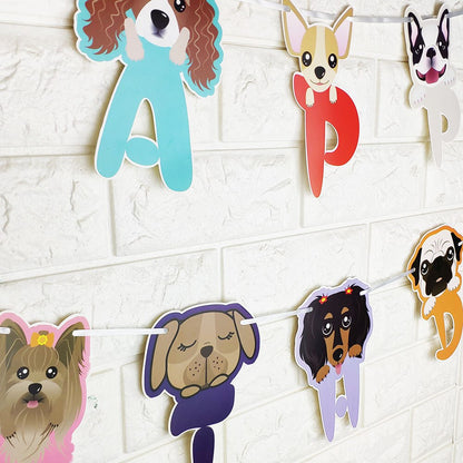 Dog Birthday Banner Party Decor for Pet Celebrations by HitMyNeed