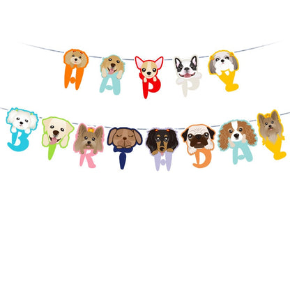 Dog Birthday Banner Party Decor for Pet Celebrations by HitMyNeed