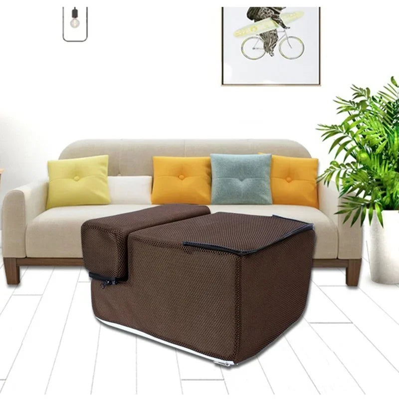 Dog & Cat Stairs with 2 or 3 Steps, Washable Cover by HitMyNeed