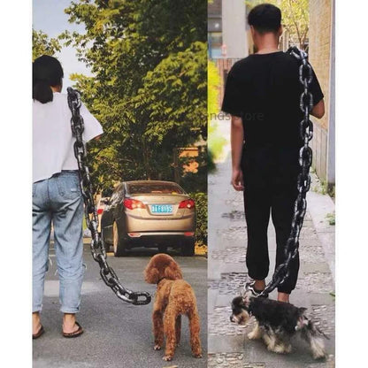 Dog Chain Leash with Faux Iron Links - Red by HitMyNeed