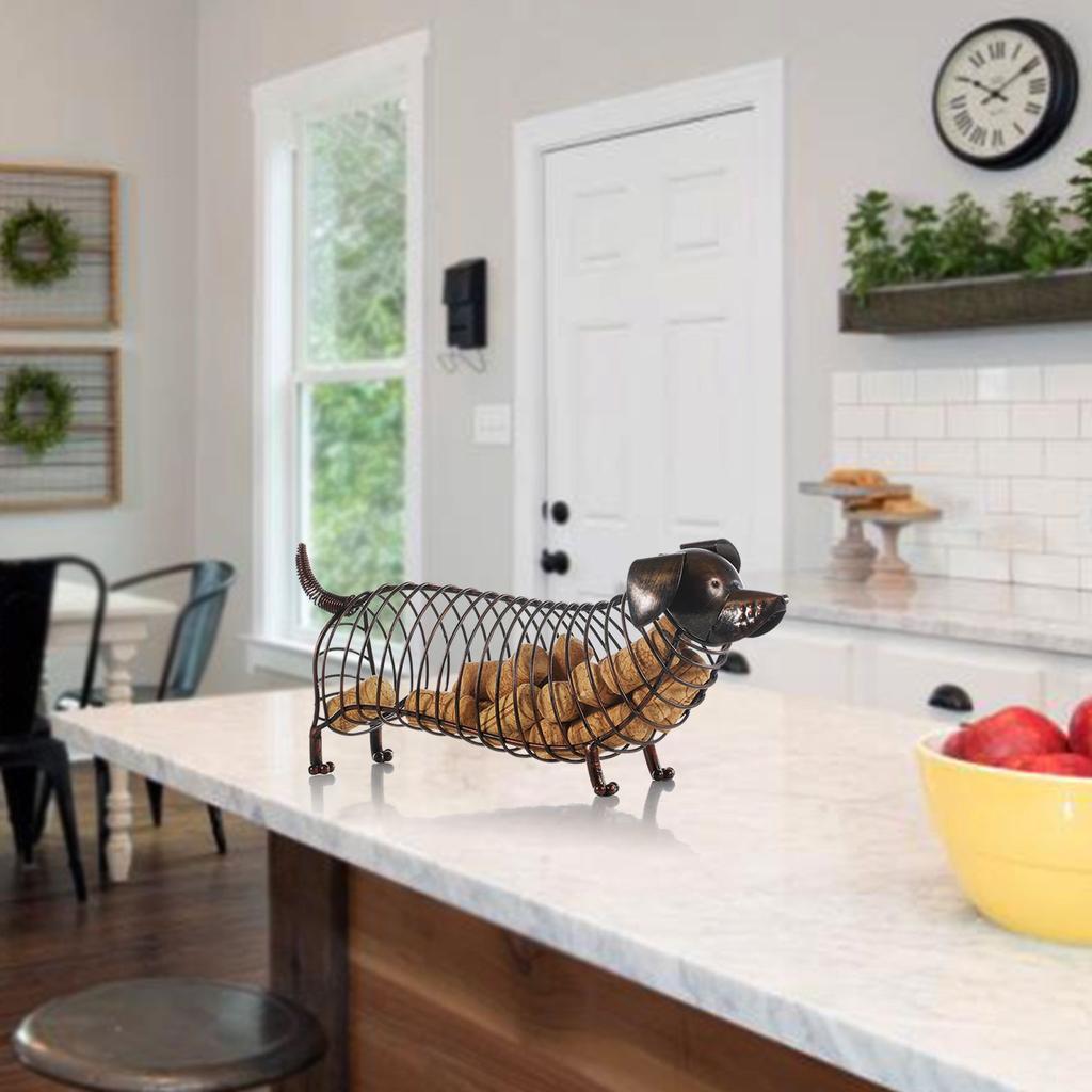 Dog Design Wine Cork Holder Metal Home Décor by HitMyNeed