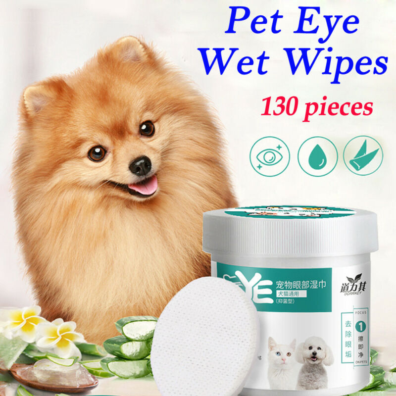 Dog Eye & Ear Wipes 130-Pack in Travel Canister by HitMyNeed