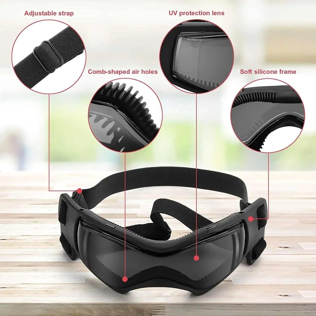 Dog Goggles with UV, Wind & Snow Protection by HitMyNeed
