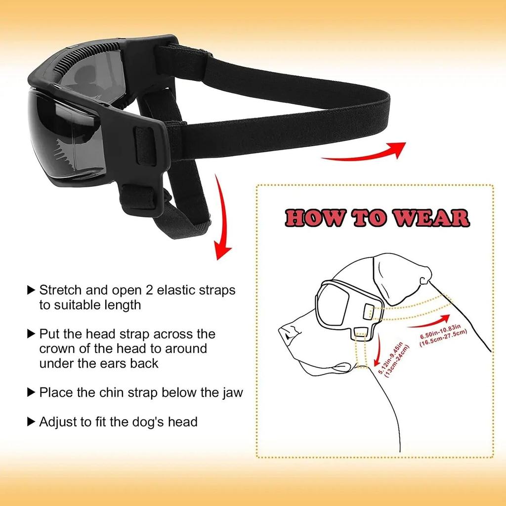 Dog Goggles with UV, Wind & Snow Protection by HitMyNeed