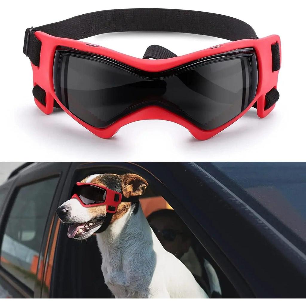 Dog Goggles with UV, Wind & Snow Protection red by HitMyNeed