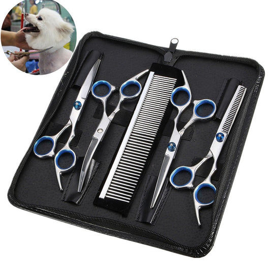 Dog Grooming Kit with Scissors, Comb & Case by HitMyNeed