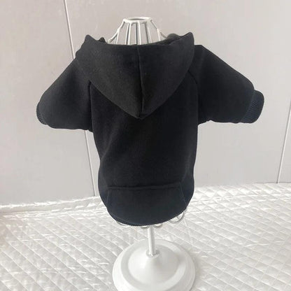 Dog Hoodie Sweatshirt with Pocket black xs-0-1-5kg by HitMyNeed
