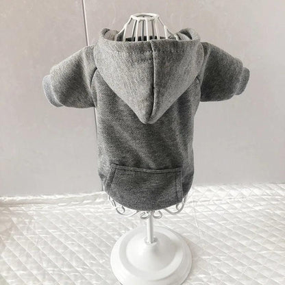 Dog Hoodie Sweatshirt with Pocket grey l-3-5-4-5kg by HitMyNeed
