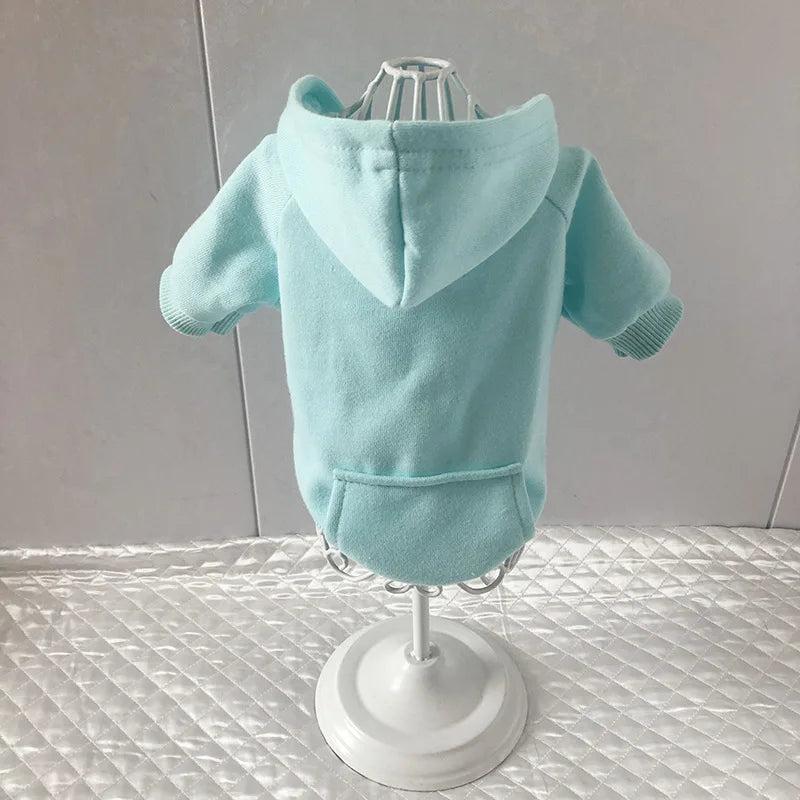 Dog Hoodie Sweatshirt with Pocket light-blue xl-4-5-5-5kg by HitMyNeed