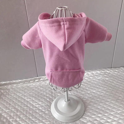 Dog Hoodie Sweatshirt with Pocket pink xs-0-1-5kg by HitMyNeed