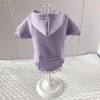 Dog Hoodie Sweatshirt with Pocket purple l-3-5-4-5kg by HitMyNeed