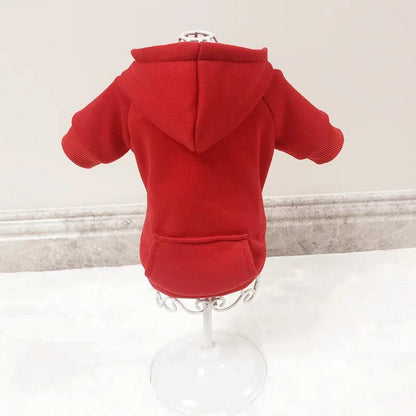 Dog Hoodie Sweatshirt with Pocket red xl-4-5-5-5kg by HitMyNeed